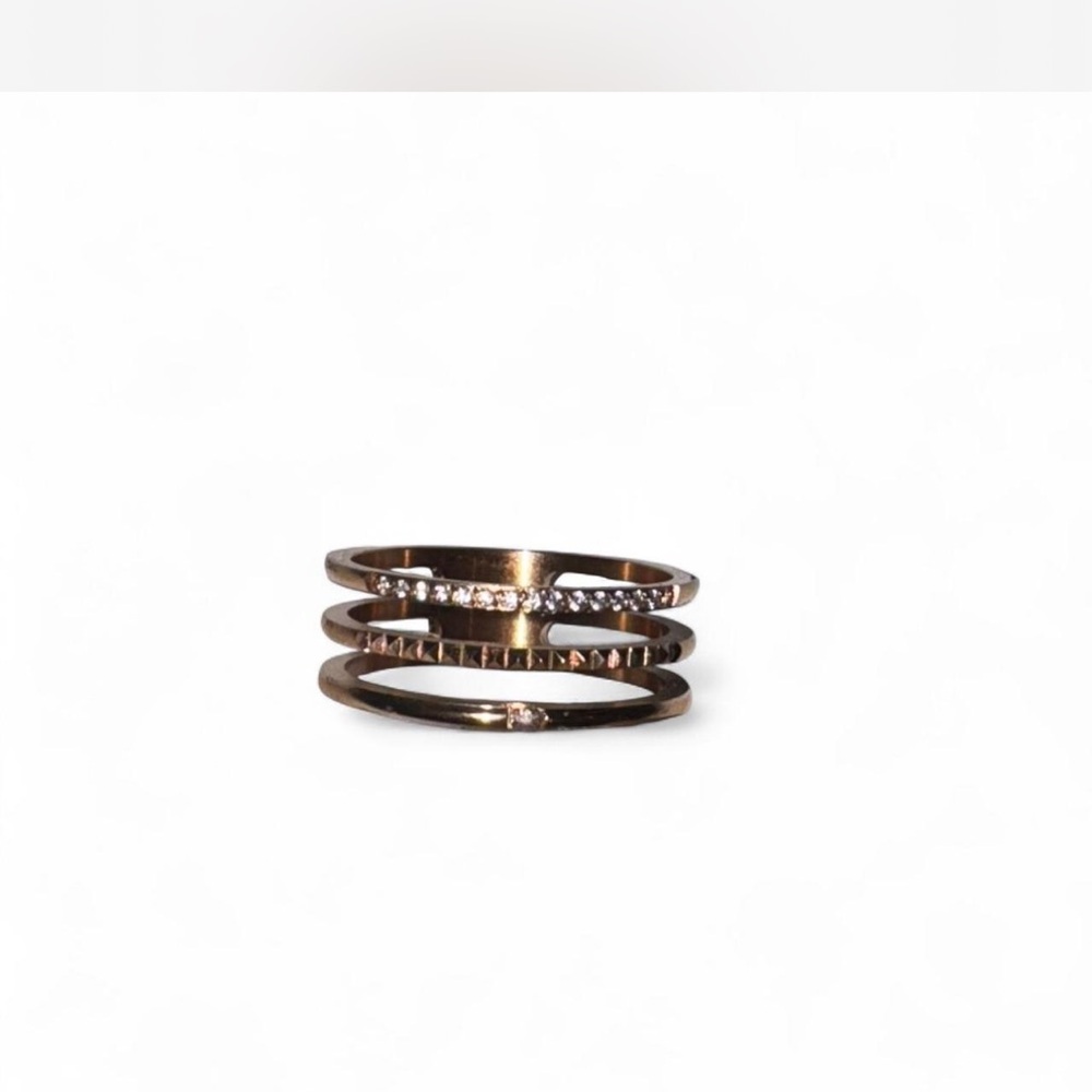 Rose gold multiple stack ring